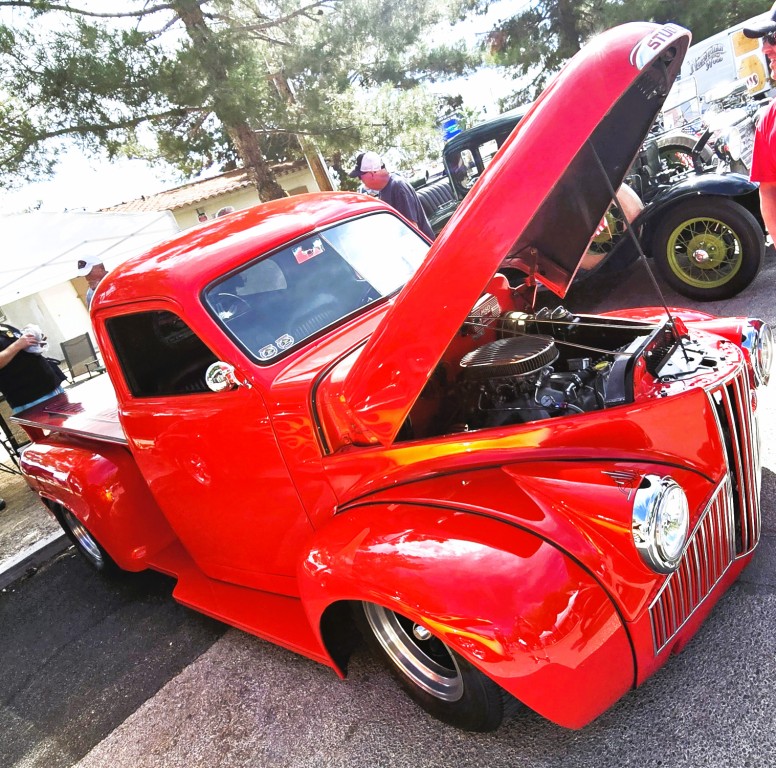 Pahrump Fall Festival Parade & Car Show - image of car show car with hood raised.