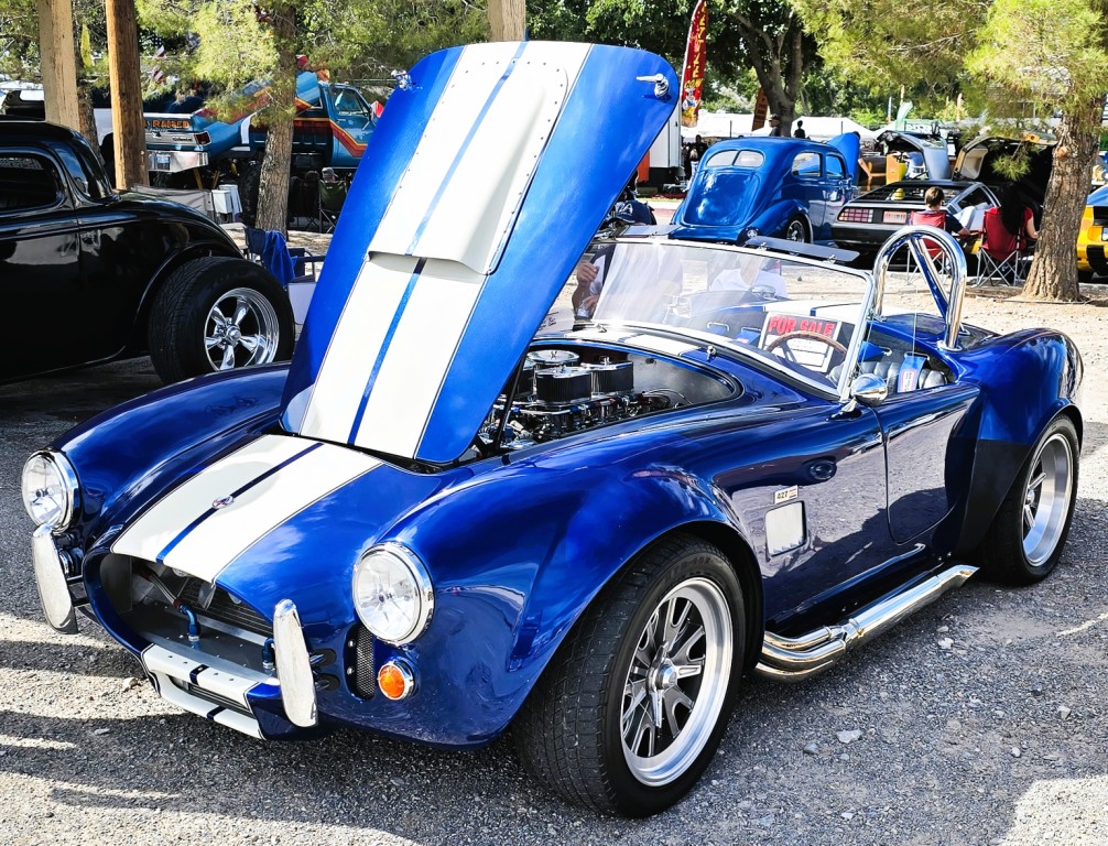 Pahrump Fall Festival Parade & Car Show - image of a Shelby Cobra kit car for sale.