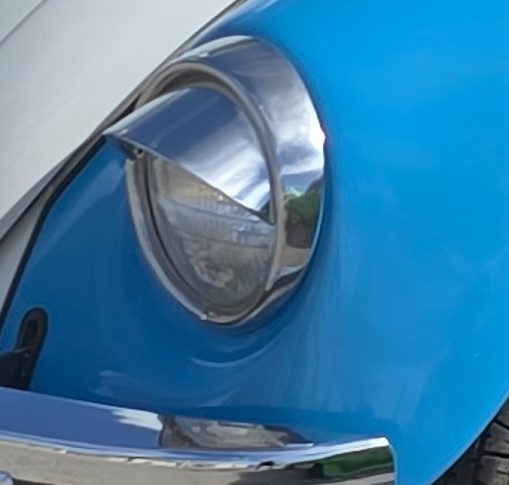 Pahrump Fall Festival Parade & Car Show - closeup image of hooded headlights.
