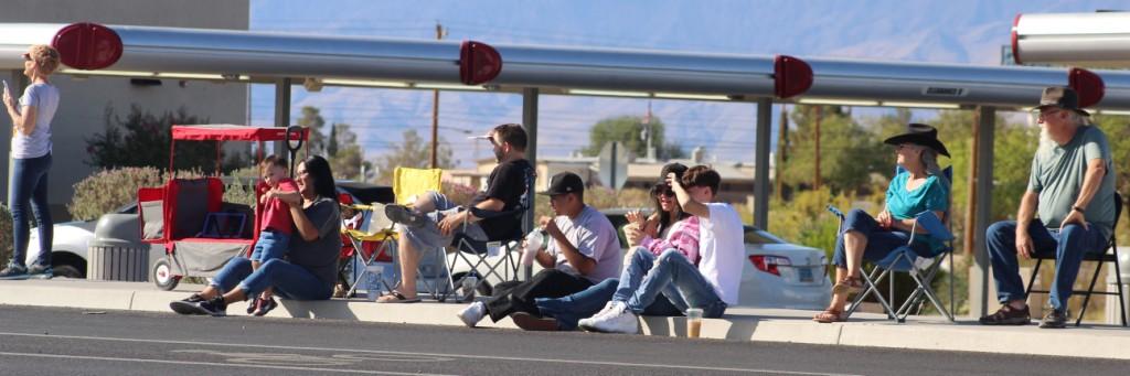 Pahrump Fall Festival Parade & Car Show - image crowd watching parade.