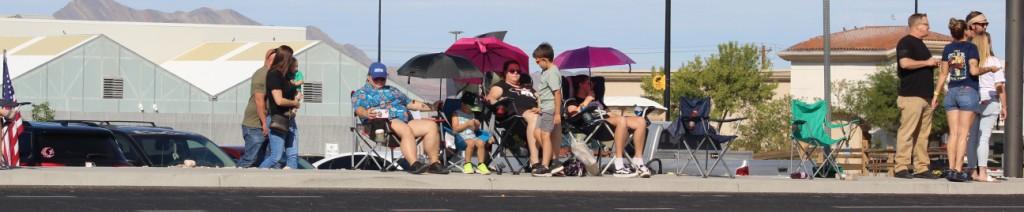 Pahrump Fall Festival Parade & Car Show - image crowd watching parade.