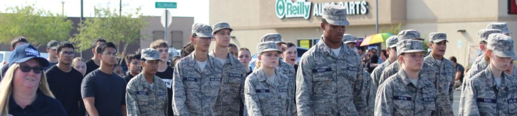 Pahrump Fall Festival Parade & Car Show - closeup image of Civil Air Patrol cadets.