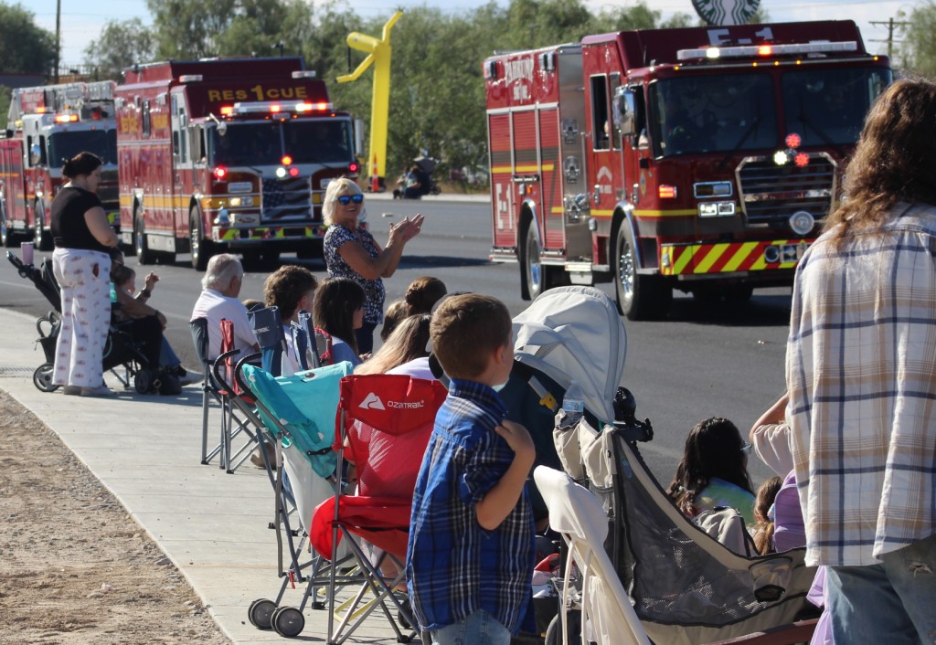 Pahrump Fall Festival Parade & Car Show - image of parade audience participation.
