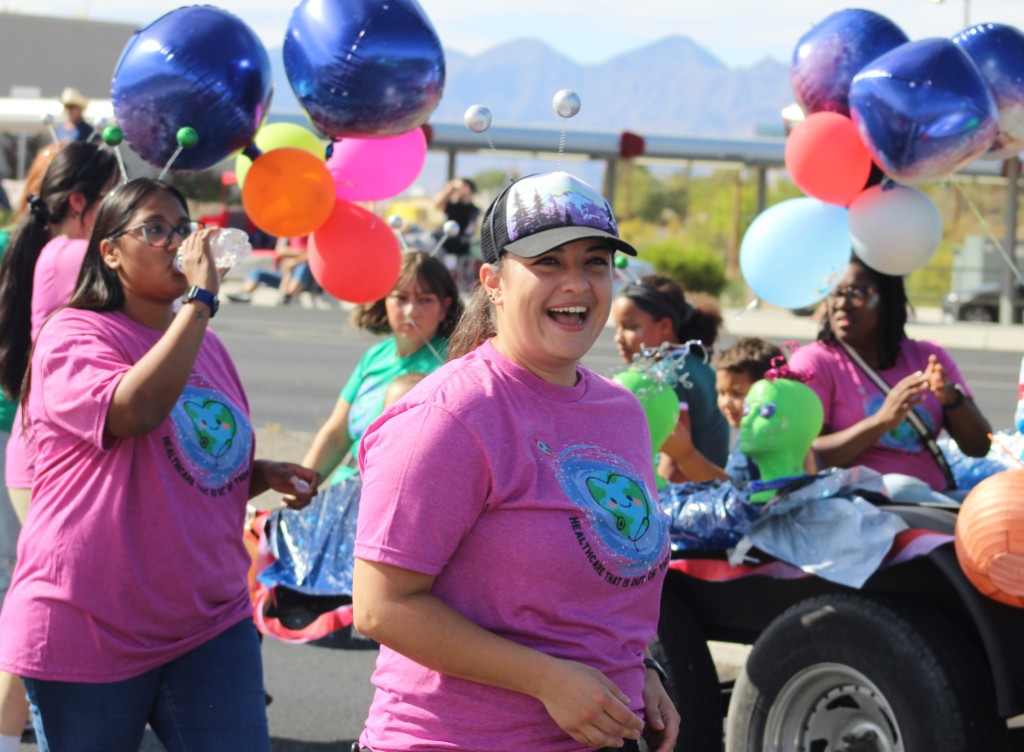 Pahrump Fall Festival Parade & Car Show - image of Healthcare float and followers.