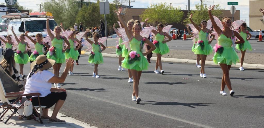Pahrump Fall Festival Parade & Car Show - image of Nevada Dance Centre Float and dancers.