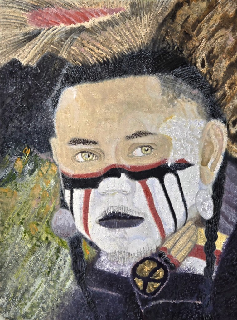 An image of my painting Apache Leader Portrait.