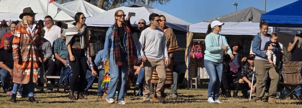 Pahrump Social Powwow 2025:  Second image of audience participation in the Grand Entry.