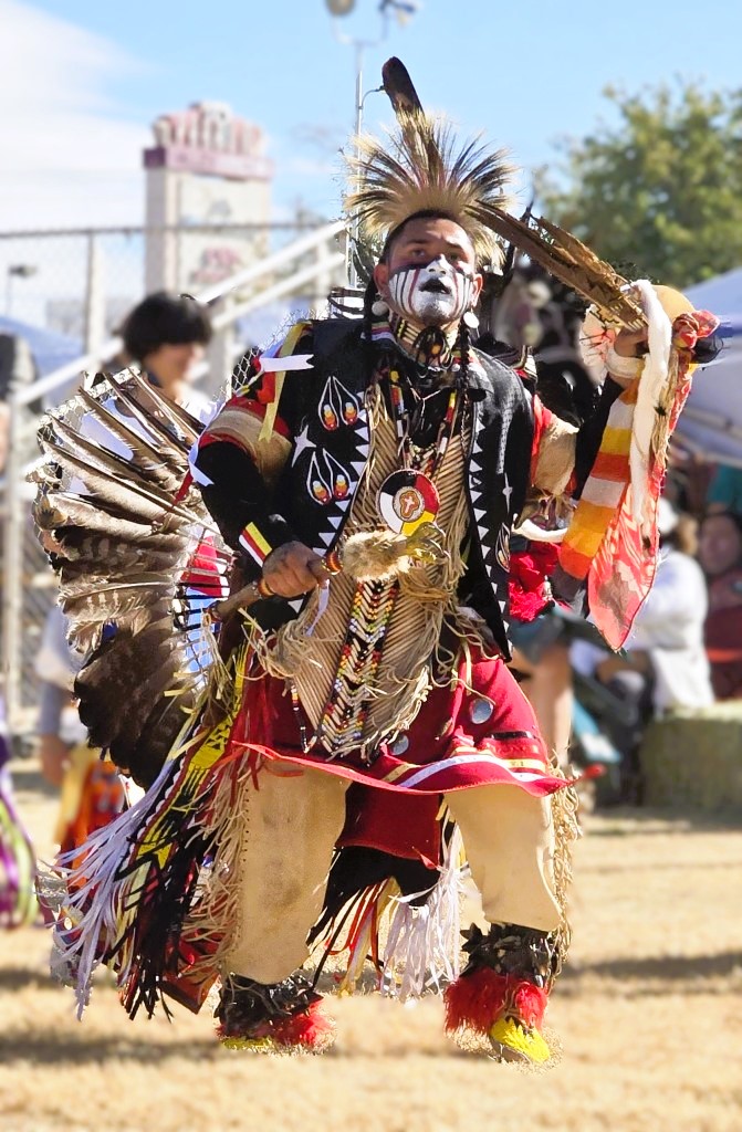 Pahrump Social Powwow - image of of the Honorary Leader of the Grand Entrance.