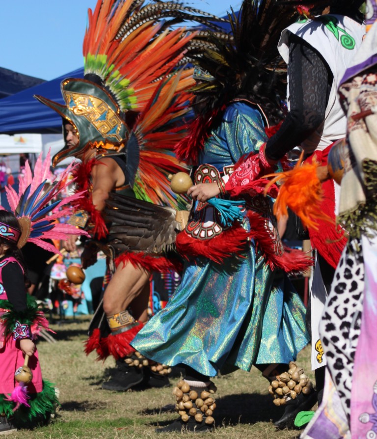 Pahrump Social Powwow 2025:  Nineteenth image of the spectacular Gourde dancers' routine.