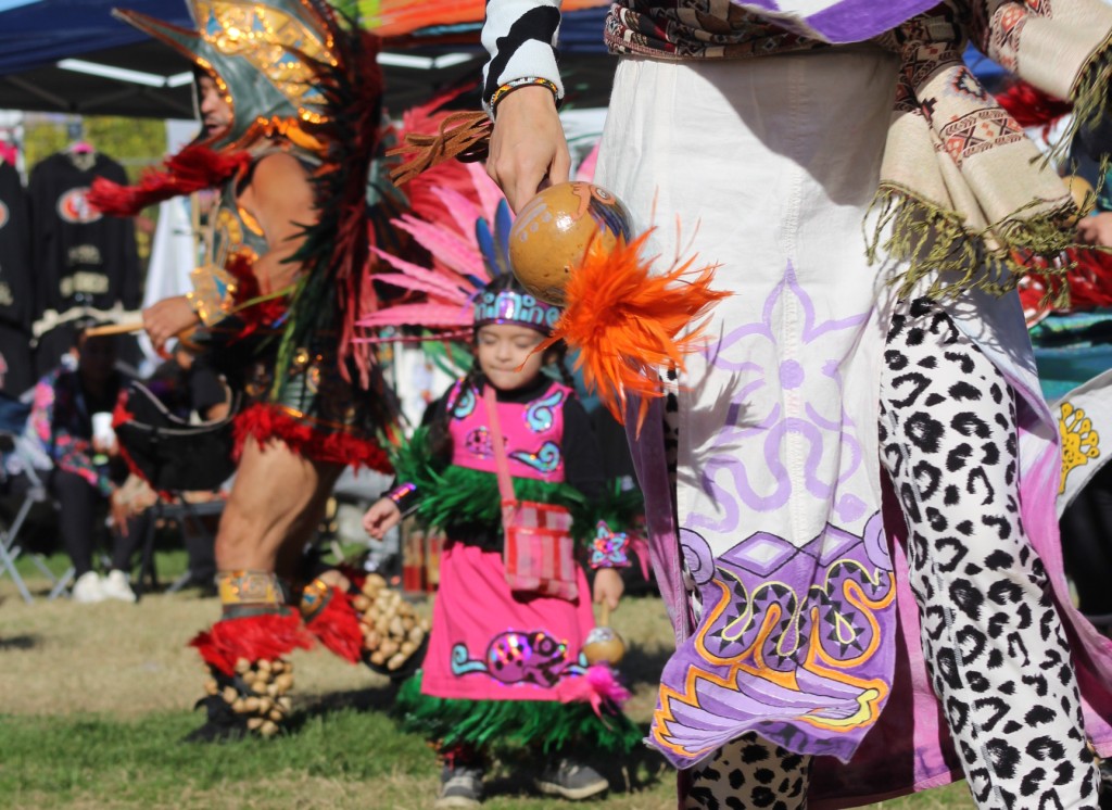 Pahrump Social Powwow 2025:  Fourth image of the spectacular Gourde dancers' routine.
