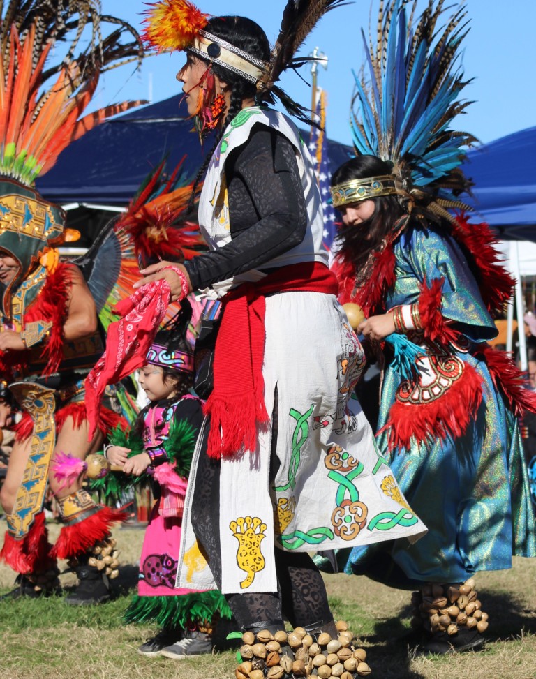 Pahrump Social Powwow 2025:  Sixth image of the spectacular Gourde dancers' routine.