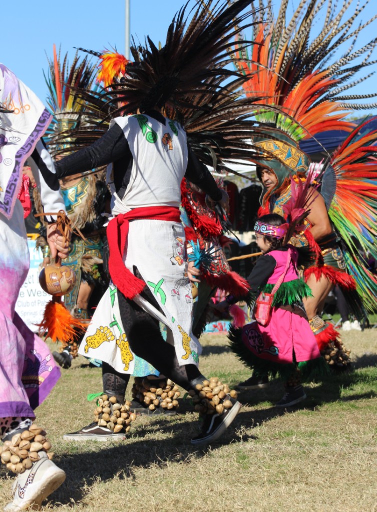 Pahrump Social Powwow 2025:  Fourteenth image of the spectacular Gourde dancers' routine.