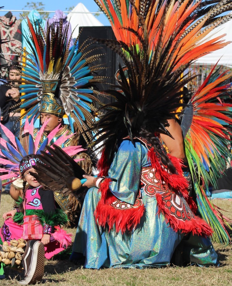 Pahrump Social Powwow 2025:  Final image of the spectacular Gourde dancers' routine.