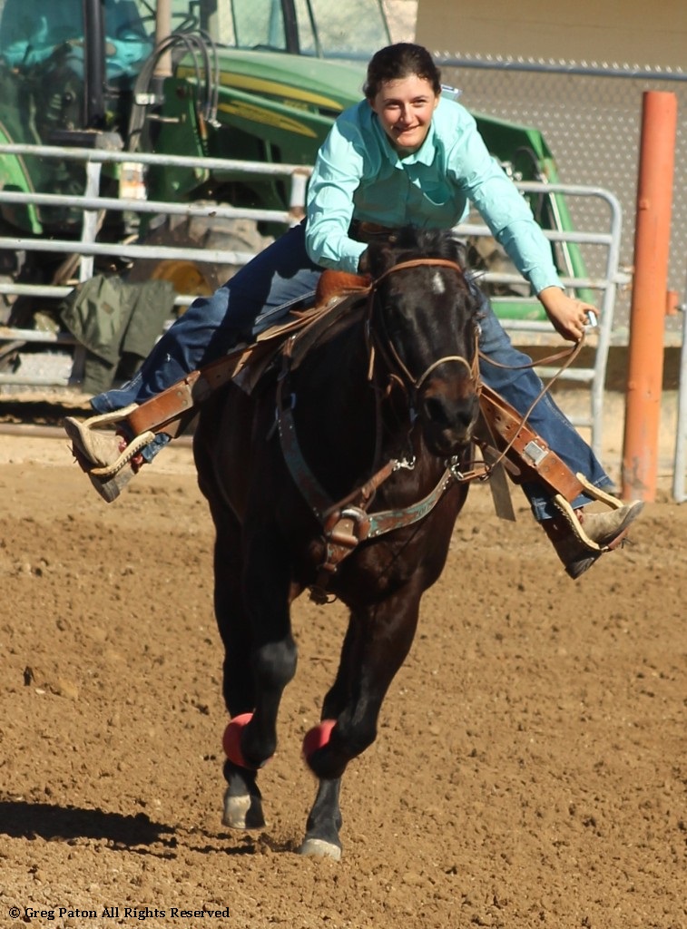 Pole-bending event, contestant races to finish of time trials at McCullough Arena, Pahrump Nevada, as seen in rodeos: Alamo; Alamo HS; Battle Mountain; Battle Mountain HS; Boulder City; Boulder City HS; Pahrump; Pahrump Valley; Pahrump Valley HS; Elko; Elko HS; Eureka; Eureka HS; Fallon; Fallon HS; Fernley; Fernley HS; Humboldt; Humboldt HS; Las Vegas; Moapa Valley; Moapa Valley HS; Spanish Springs; Spanish Springs HS; Washoe; Washoe HS; Wells; Wells HS; White Pine; White Pine HS; NSHSRA; Priefert Pavilion; & South Point; Petrack; & Petrack Park.