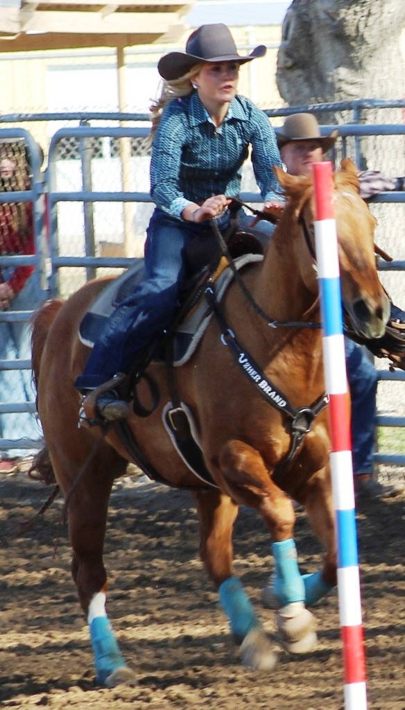 Pole-bending event, contestant races to finish of time trials at McCullough Arena, Pahrump Nevada, as seen in rodeos: Alamo; Alamo HS; Battle Mountain; Battle Mountain HS; Boulder City; Boulder City HS; Pahrump; Pahrump Valley; Pahrump Valley HS; Elko; Elko HS; Eureka; Eureka HS; Fallon; Fallon HS; Fernley; Fernley HS; Humboldt; Humboldt HS; Las Vegas; Moapa Valley; Moapa Valley HS; Spanish Springs; Spanish Springs HS; Washoe; Washoe HS; Wells; Wells HS; White Pine; White Pine HS; NSHSRA; Priefert Pavilion; & South Point; Petrack; & Petrack Park.