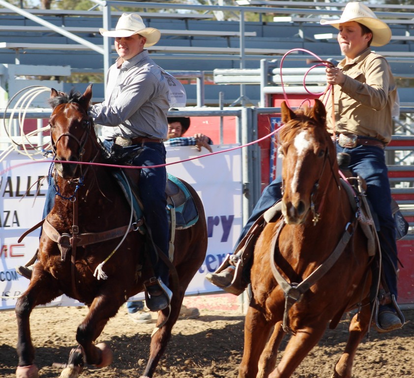 Team roping as seen in high school rodeos:  Spanish Springs; Washoe; Wells; White Pine & NSHSRA.