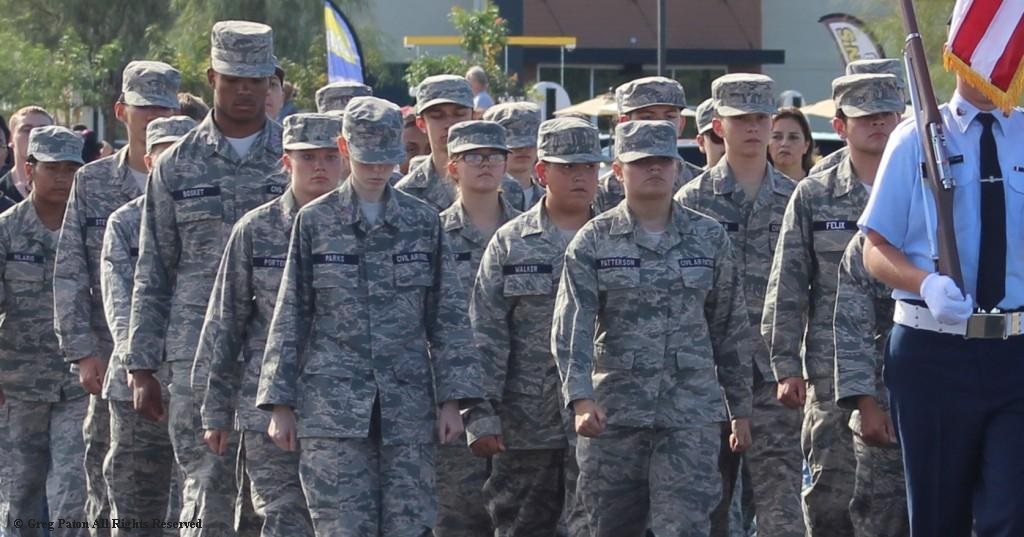 Pahrump Fall Festival Parade & Car Show cadets.