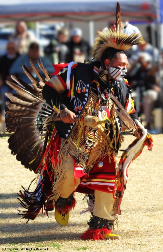 Pahrump Social Powwow Native American lead dancer.