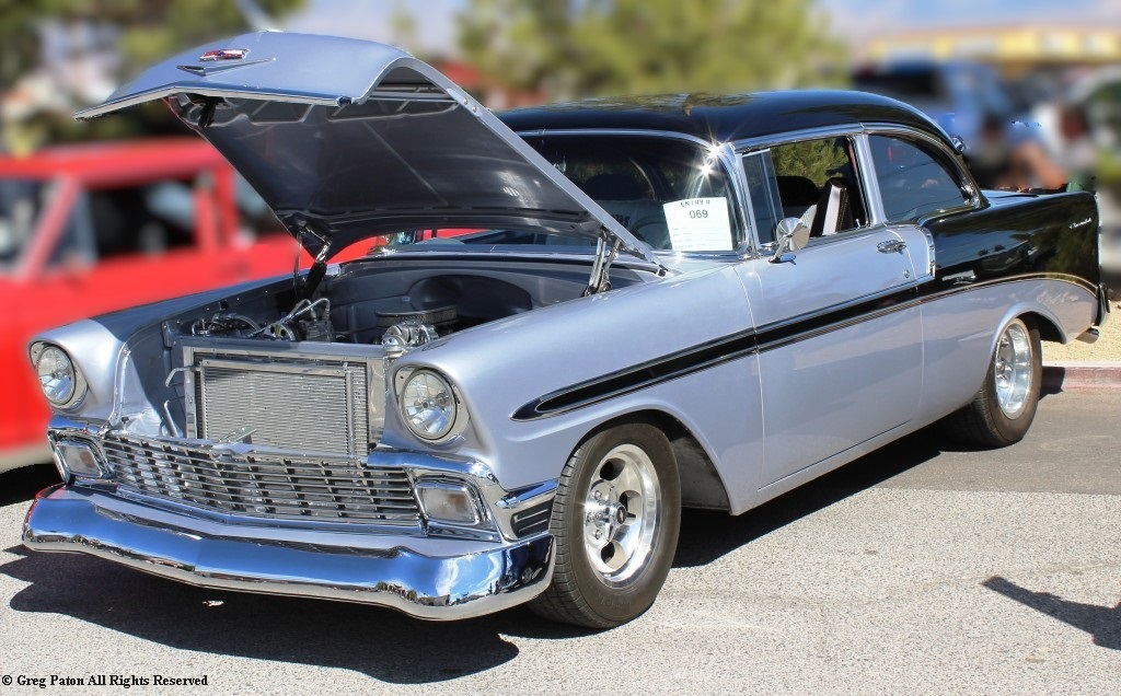 2026 Pahrump Fall Festival Parade & Car Show 1956 Chevy Belaire hot rod.