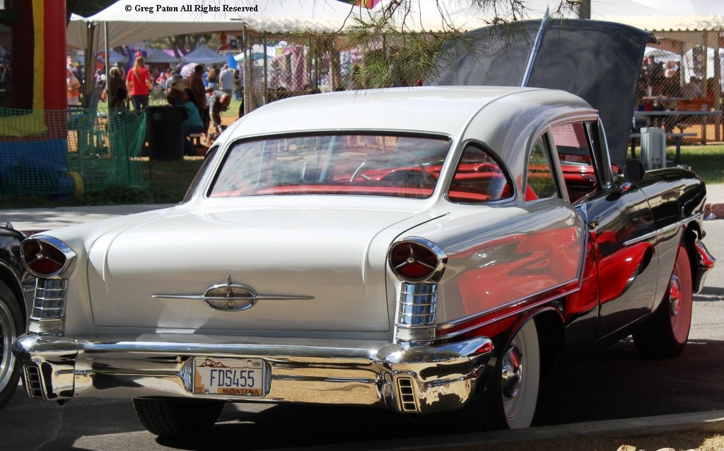 2026 Pahrump Fall Festival Parade & Car Show rear view of an original 1951 Oldsmobile 88.